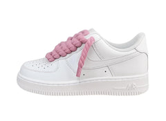 Nike Air Force 1 White Low 07 Rope Laces Pink