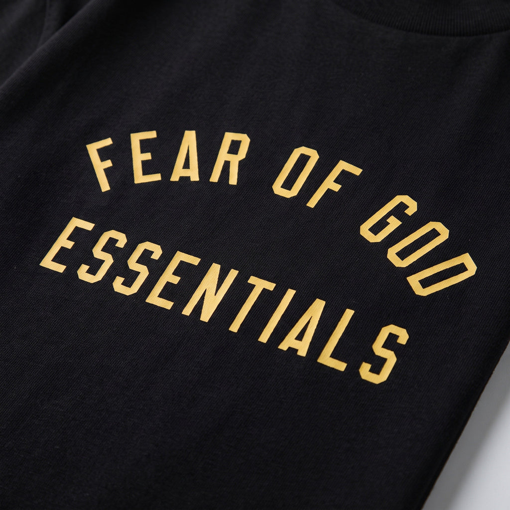 tričko Fear of God Essentials S24 T-Shirt Black Yellow 125BT244190F ADONIO