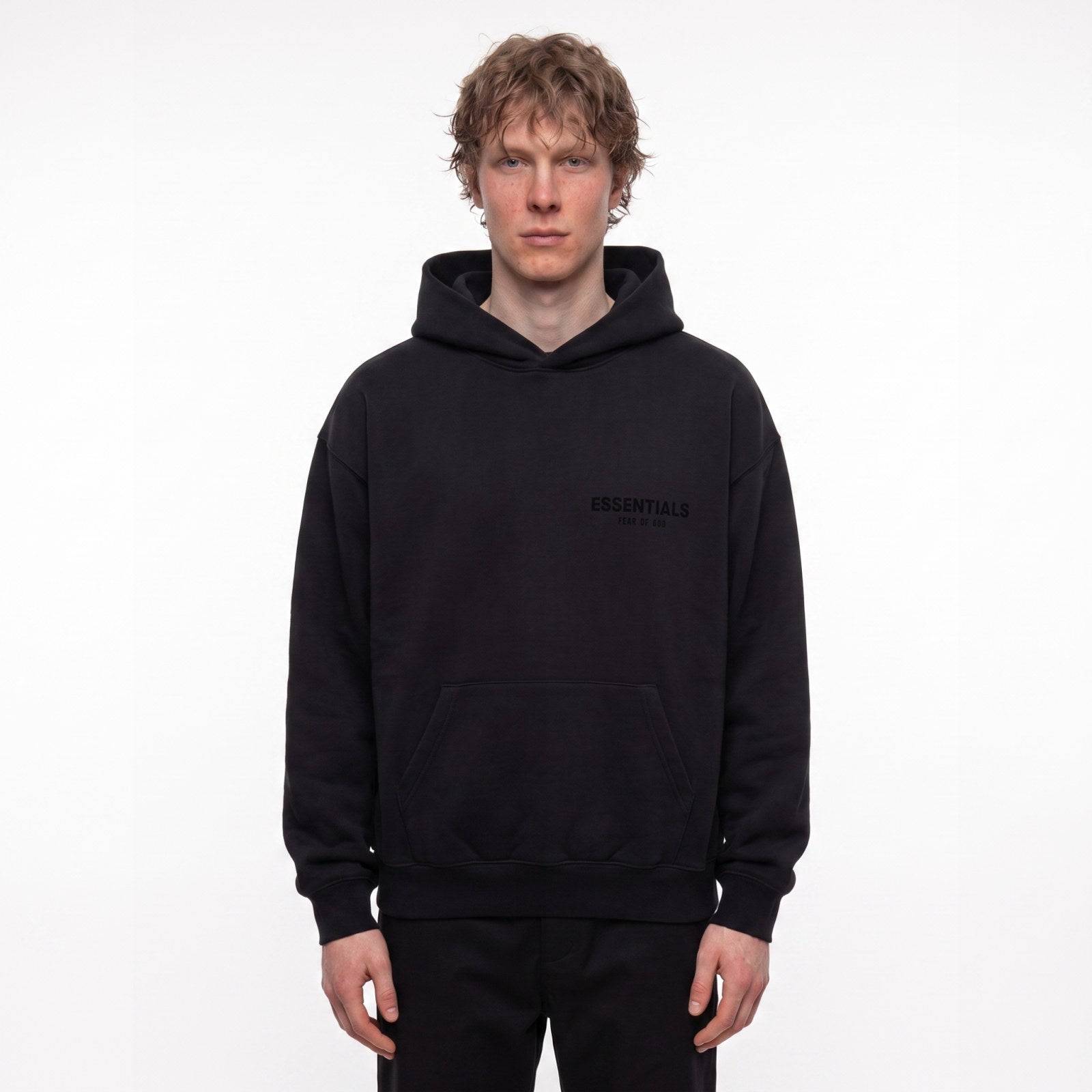 Fear of God Essentials S22 Hoodie Stretch Limo/Black 192BT212110F ADONIO