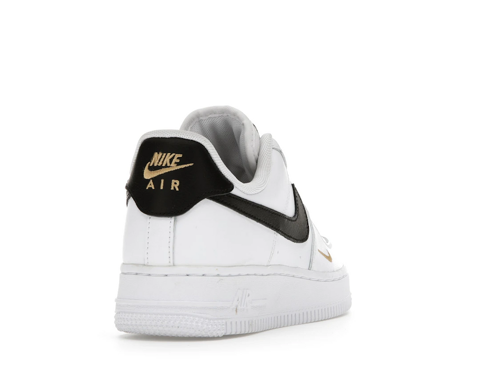 tenisky a boty Nike Air Force 1 Low '07 Essential White Black Gold Mini Swoosh (W) CZ0270-102 ADONIO