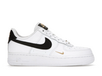 tenisky a boty Nike Air Force 1 Low '07 Essential White Black Gold Mini Swoosh (W) CZ0270-102 ADONIO