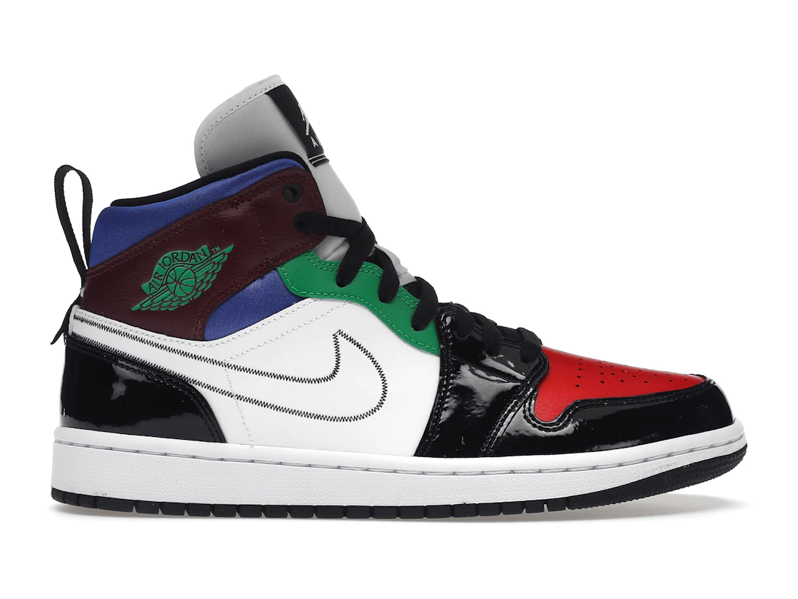 Jordan 1 Mid SE Black White Multi-Color (W)