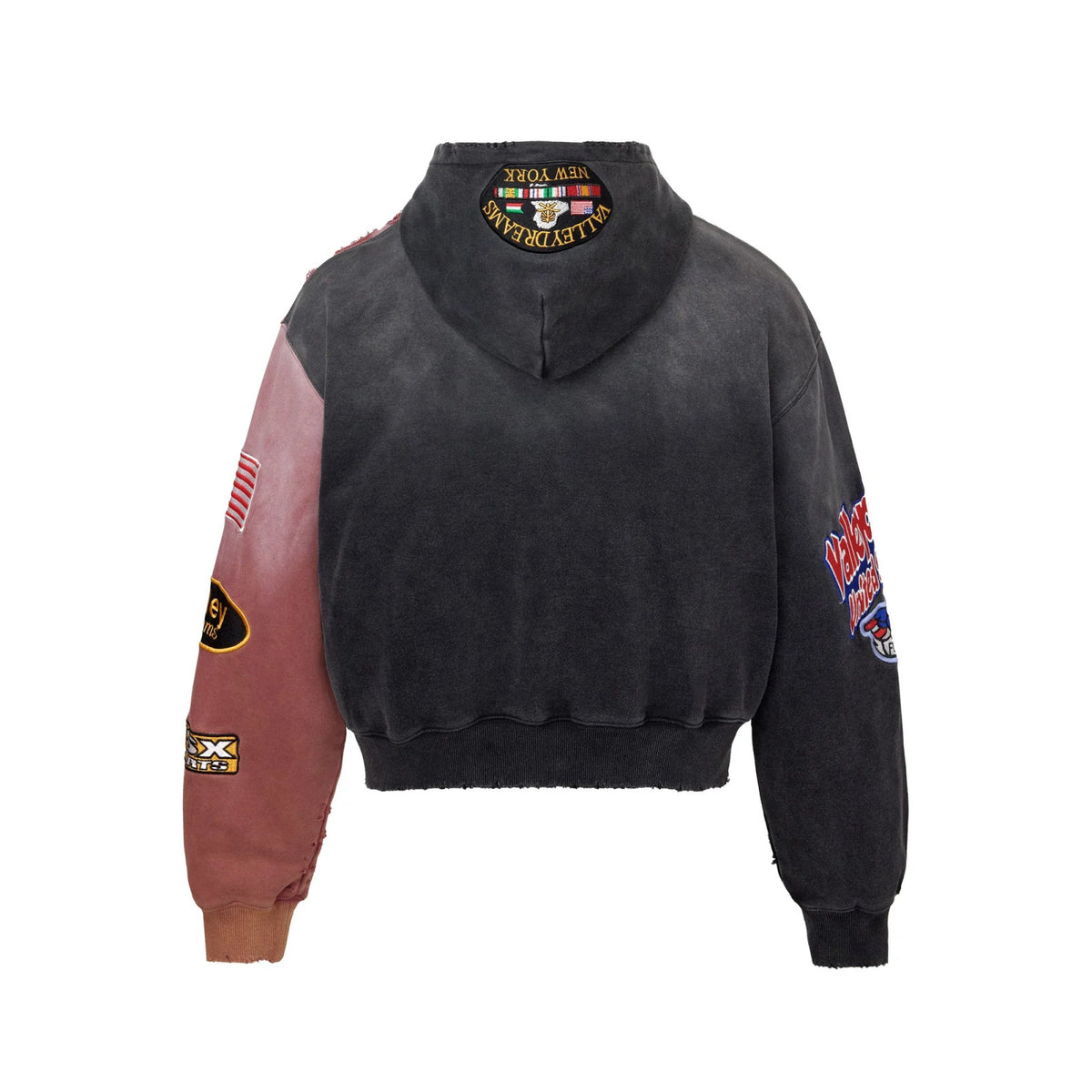 Vale Forever Zip Up Two Face Hoodie Black/Red INS-7FD15AF546 ADONIO
