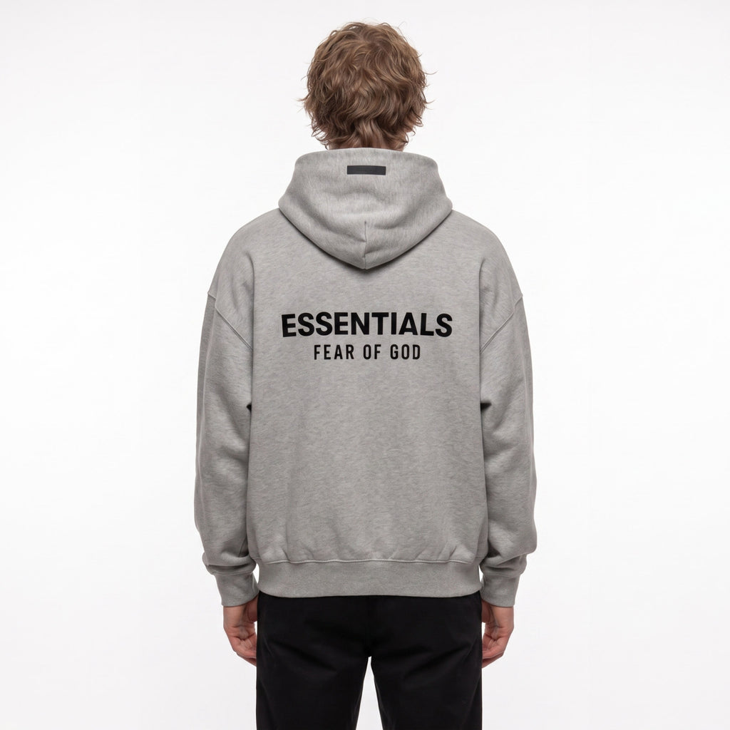 Fear of God Essentials S24 Fleece Hoodie Light Heather Grey 192HO246258F ADONIO