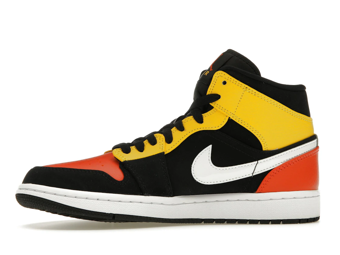 Jordan 1 Mid Black Amarillo Orange