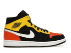 Jordan 1 Mid Black Amarillo Orange