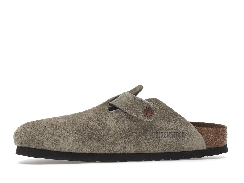Birkenstock Boston Soft Footbed Suede Taupe (Narrow Fit)