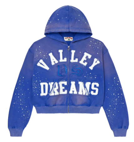Vale Forever Classico Zip Up Hoodie Blue
