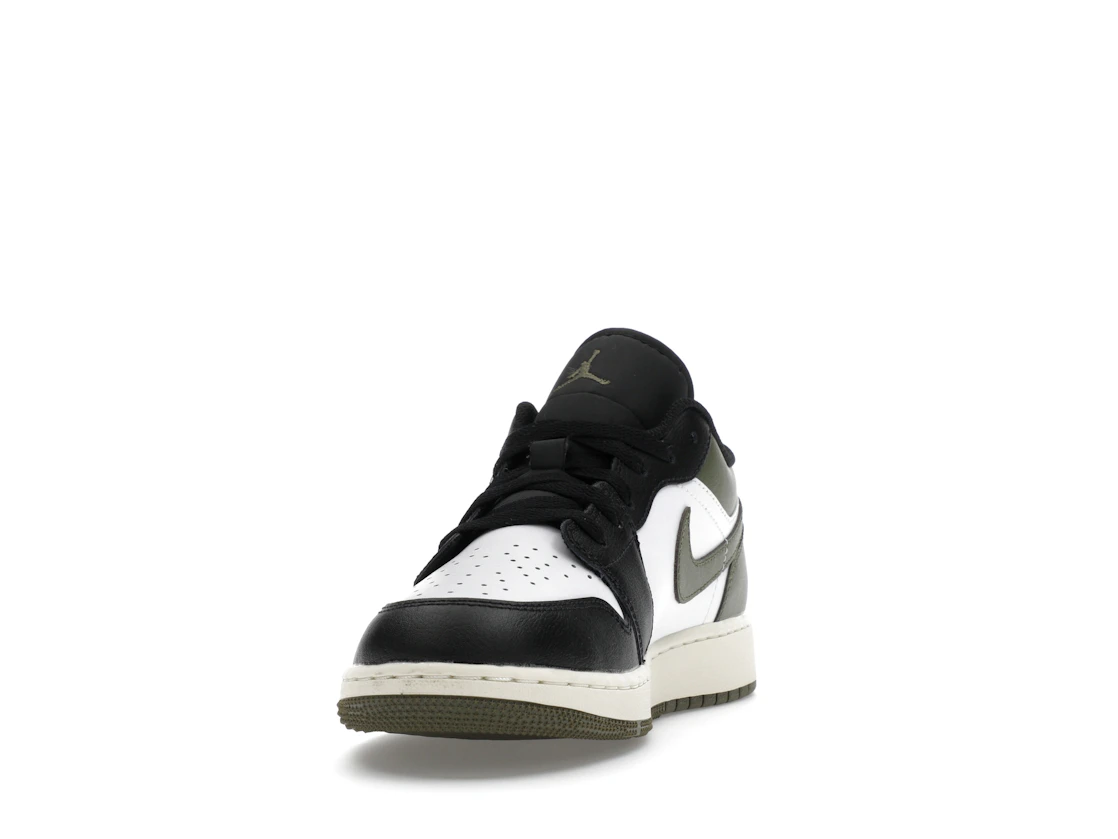 Jordan 1 Low Black Toe Medium Olive (GS)