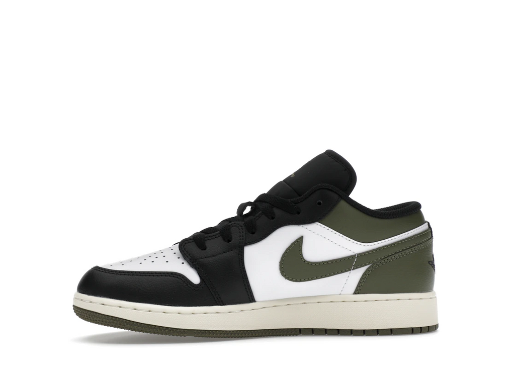 Jordan 1 Low Black Toe Medium Olive (GS)