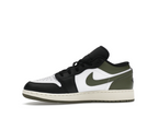 Jordan 1 Low Black Toe Medium Olive (GS)