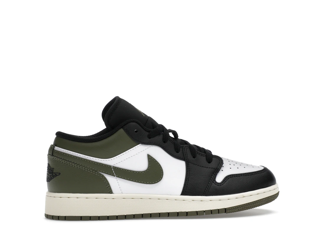 Jordan 1 Low Black Toe Medium Olive (GS)