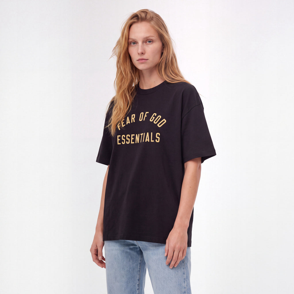 tričko Fear of God Essentials S24 T-Shirt Black Yellow 125BT244190F ADONIO