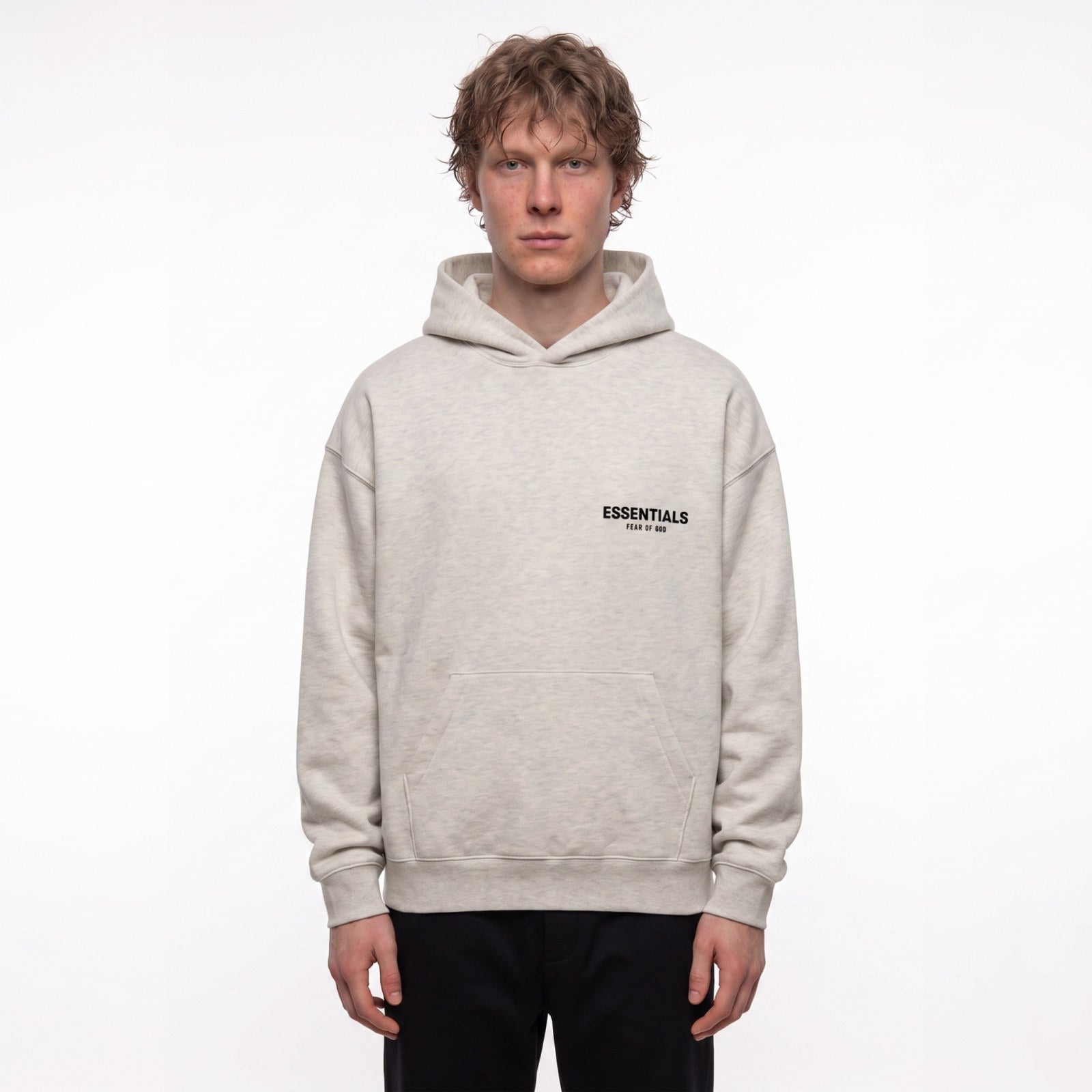 Fear of God Essentials S22 Hoodie Light Oatmeal 192SU224417F ADONIO