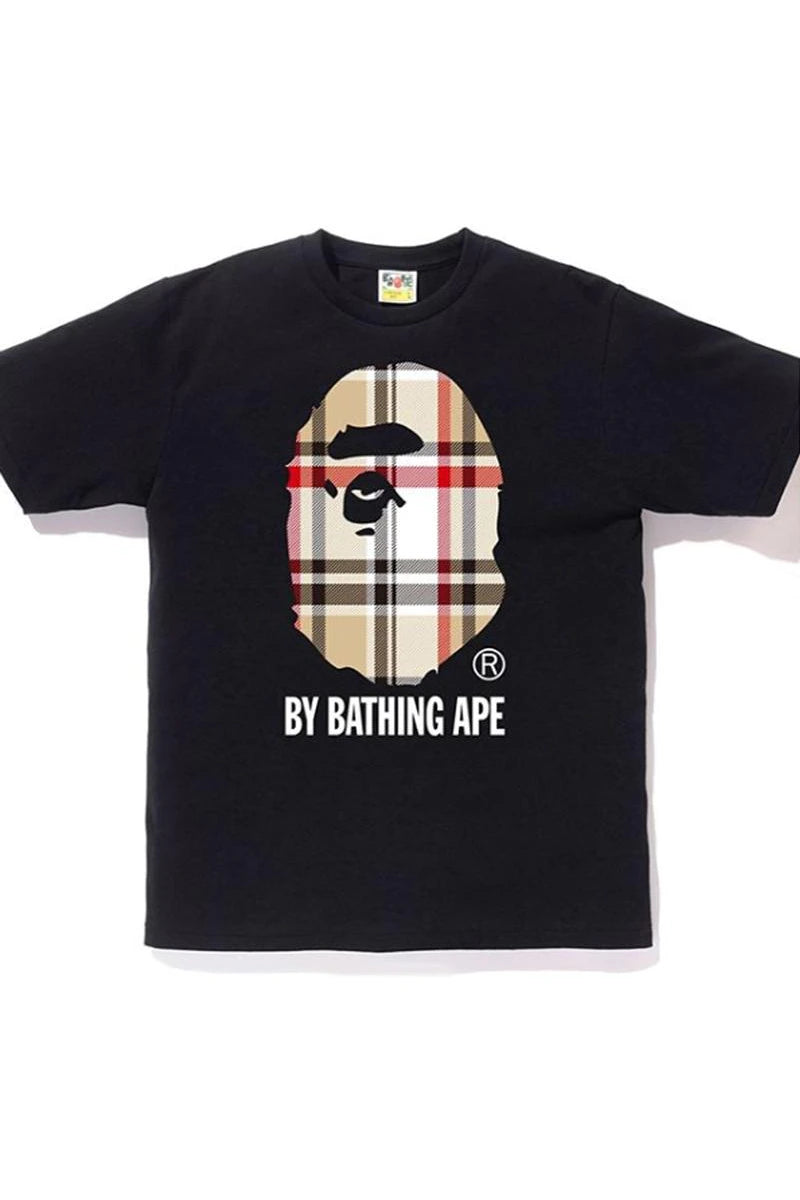 BAPE Check by Bathing T-Shirt Black/Beige