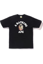 tričko BAPE Check College T-Shirt Black/Beige ADONIO