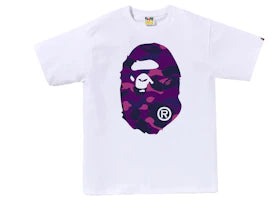 BAPE Color Camo Big Ape Head T-Shirt White/Purple