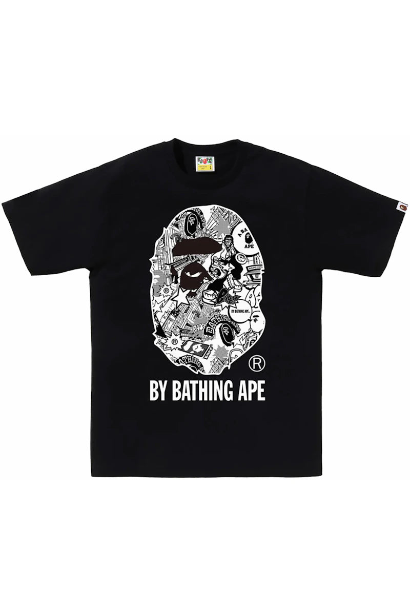 tričko Bape Comic Art Ape Head T-Shirt Black 1K30-110-318 ADONIO