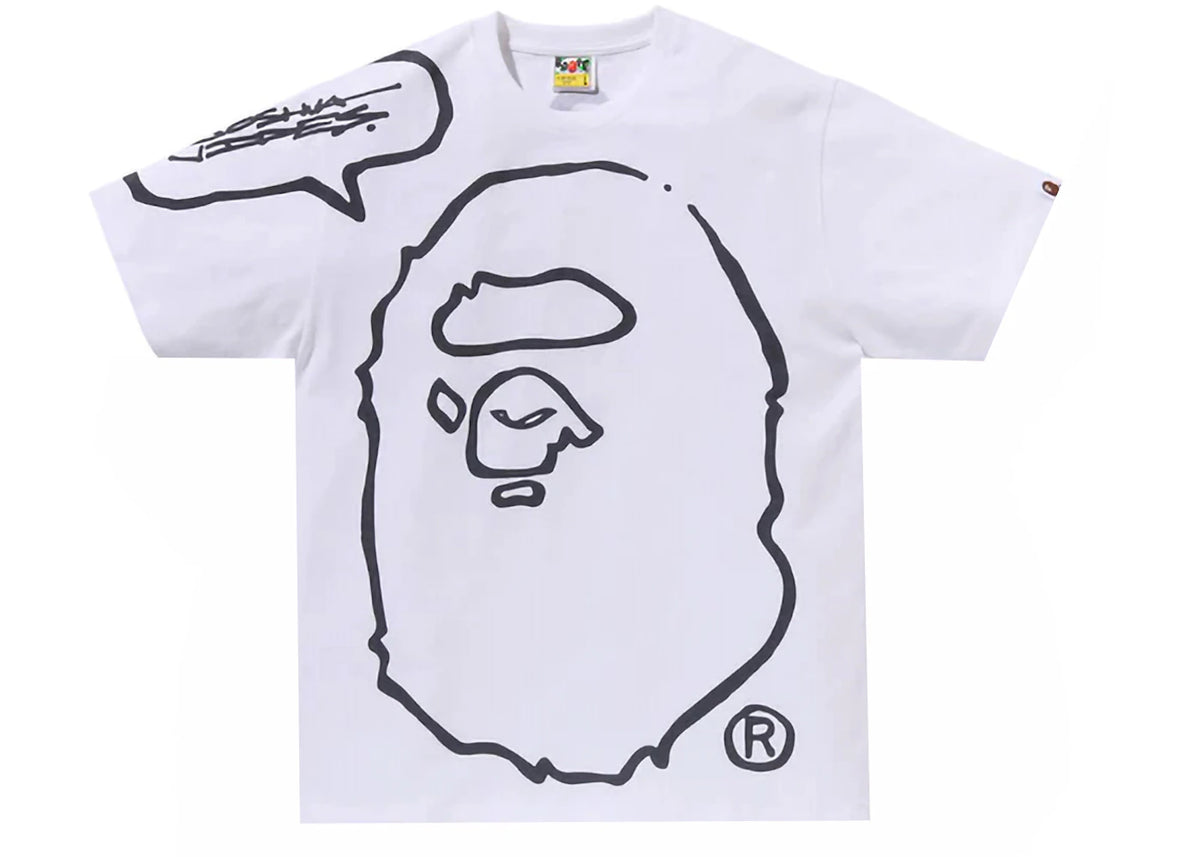 BAPE x Joshua Vides Ape Head T-Shirt White