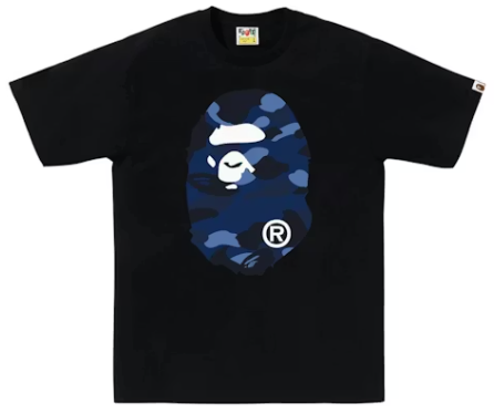 tričko BAPE Color Camo Big Ape Head T-Shirt Black/Navy FW25 INS-D2A4742CD5 ADONIO