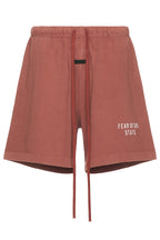 Fear of God Essentials Heavy Jersey Soccer Shorts Crimson