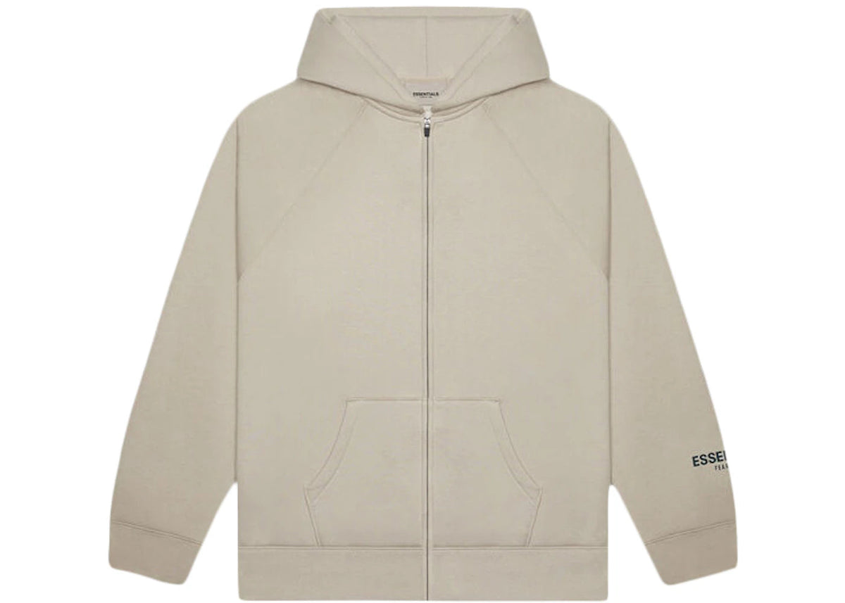 Fear of God Essentials Zip Up Hoodie (21SS) Oatmeal