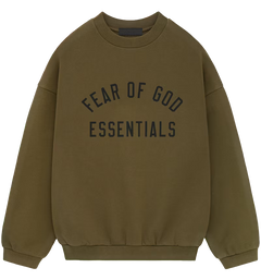 Fear of God Essentials Fleece Crewneck State (FW24) Olive