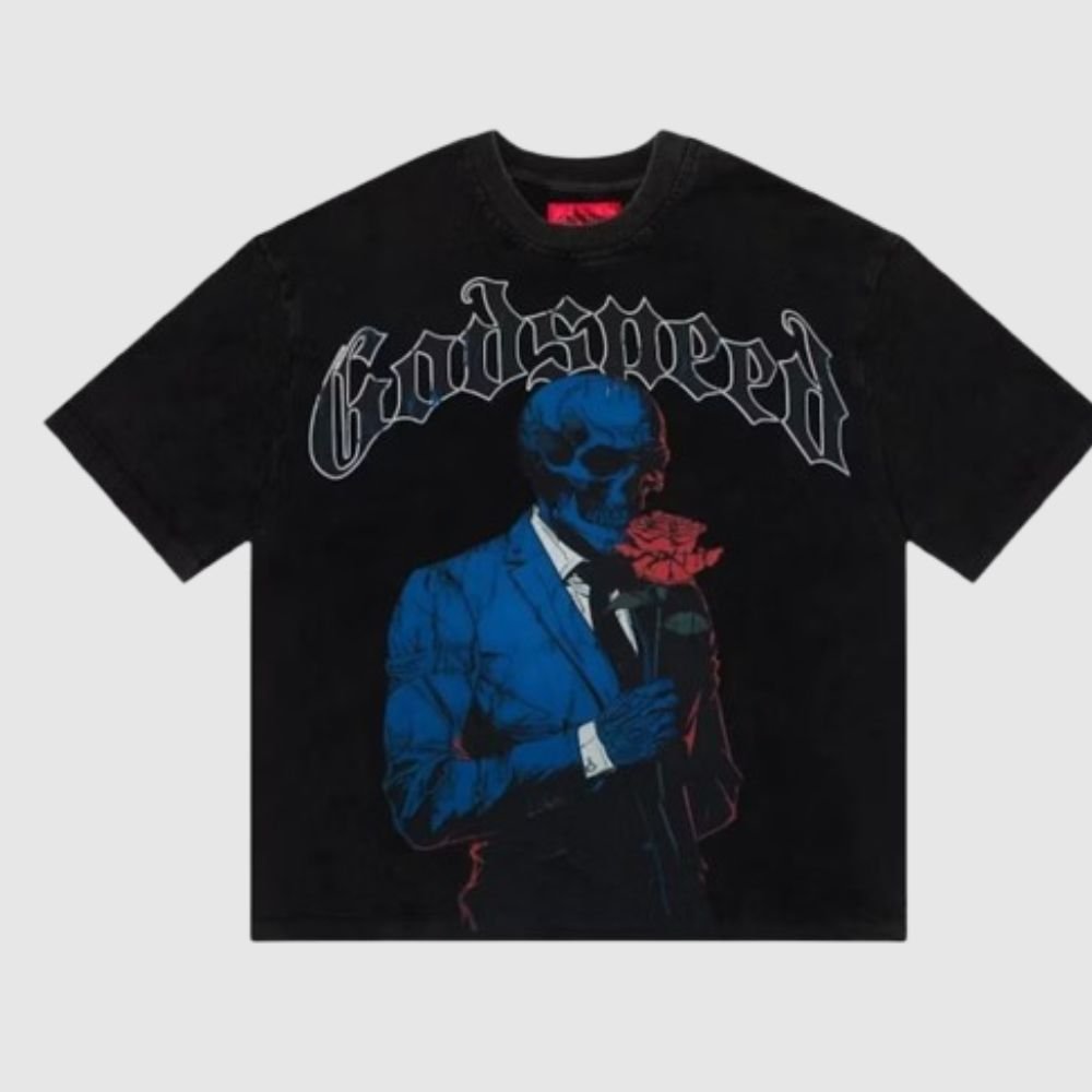 Godspeed Smell The Roses Tee Black