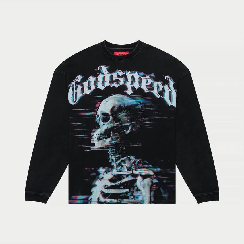 Godspeed Glitchy Longsleeve Black