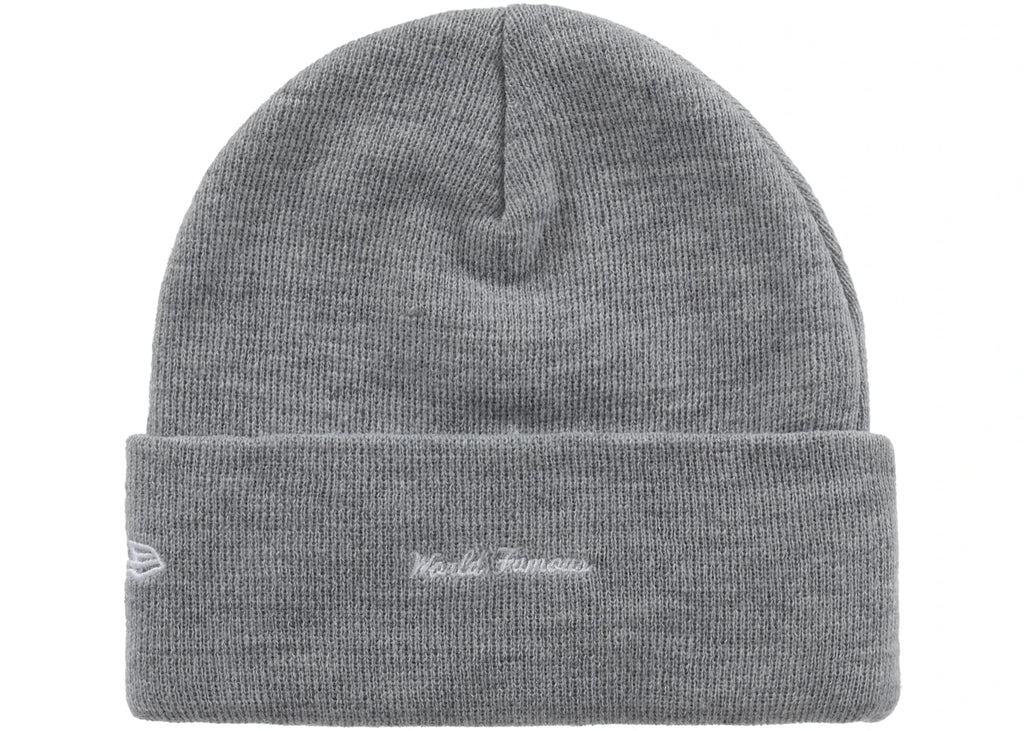 Supreme New Era Box Logo Beanie (FW25) Heather Grey