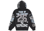Supreme Warriors Applique Zip Up Hooded Sweatshirt Black