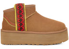tenisky a boty UGG Classic Ultra Mini Braid Boot Chestnut (W) 1138491-CHE ADONIO