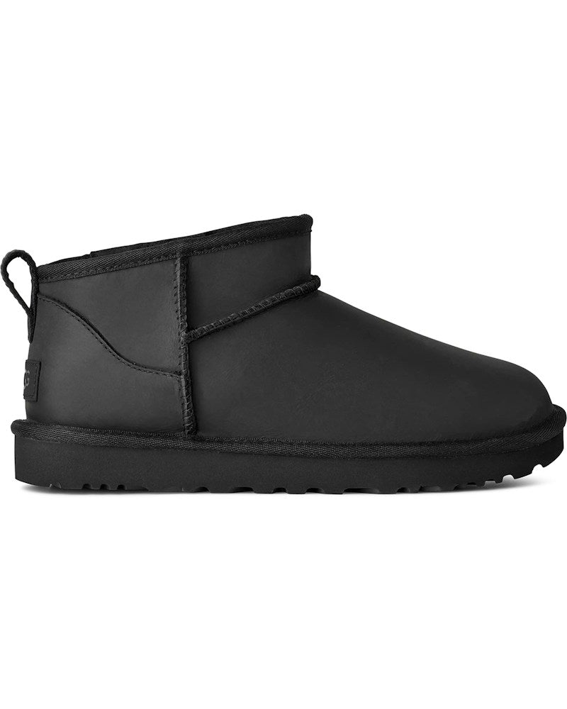 tenisky a boty UGG Classic Ultra Mini Leather Boot Black (W) 1174210-BLK ADONIO