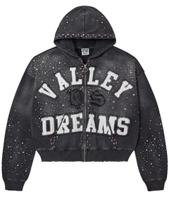 Vale Forever Classico Zip Up Hoodie Black