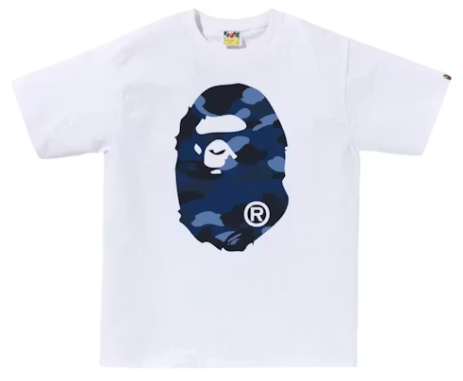 BAPE Color Camo Big Ape Head T-Shirt White/Navy FW25