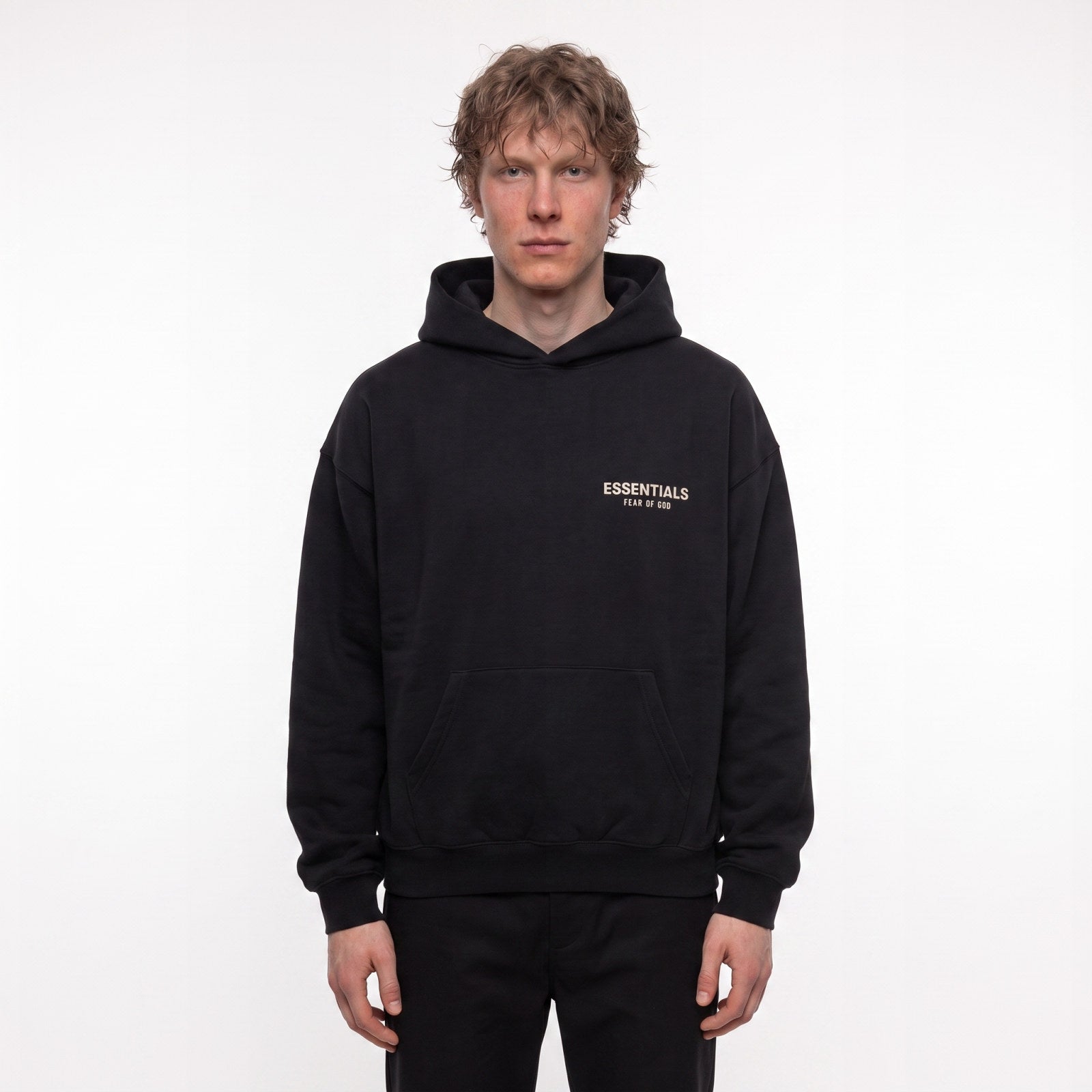 Fear of God Essentials S24 Fleece Hoodie Black 192HO246250F ADONIO