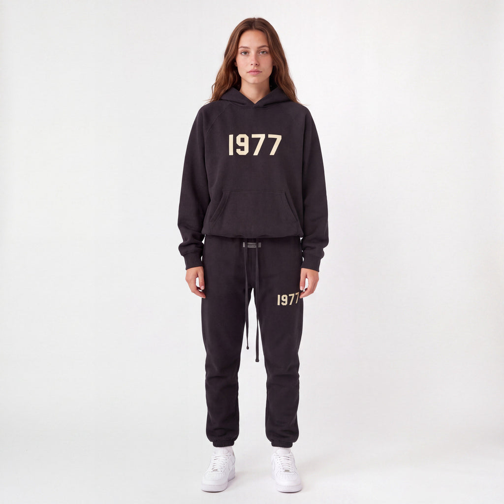 Fear of God Essentials 1977 Iron Black - Celý set ADONIO