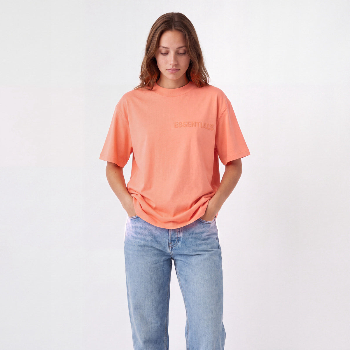 tričko Fear Of God Essentials T-Shirt (FW22) Coral ADONIO
