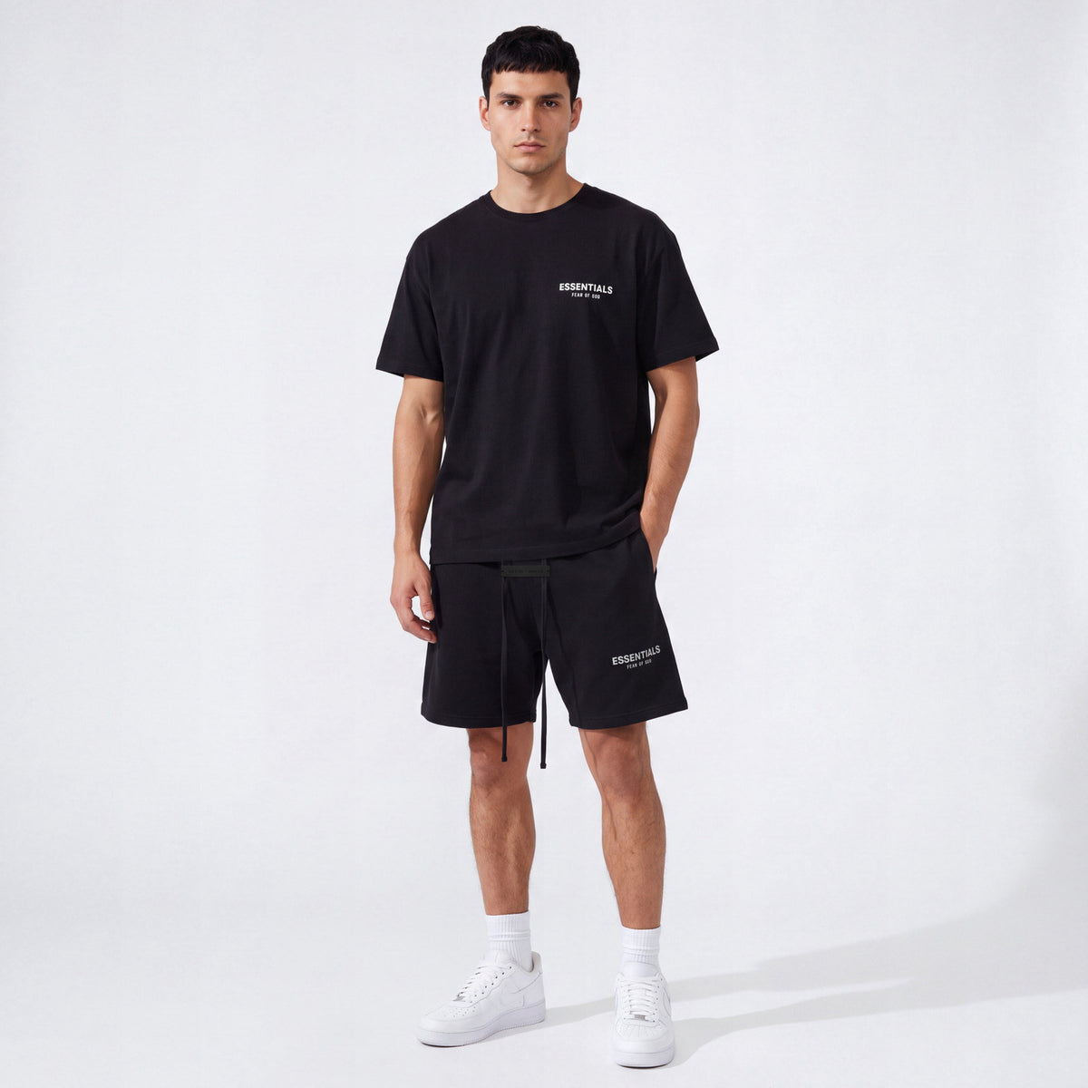 Fear of God Essentials SS25 Jet Black- Letní set ADONIO