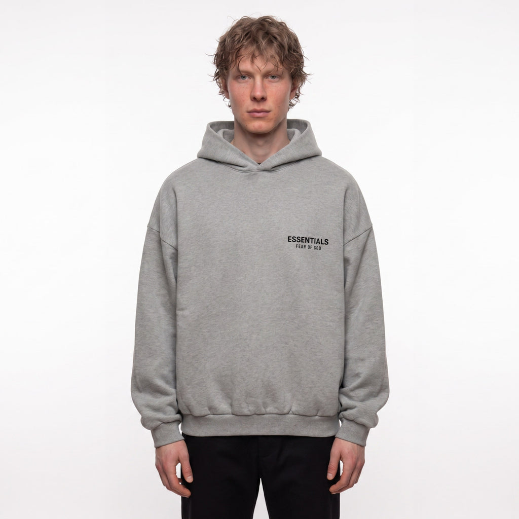 Fear of God Essentials S24 Fleece Hoodie Light Heather Grey 192HO246258F ADONIO