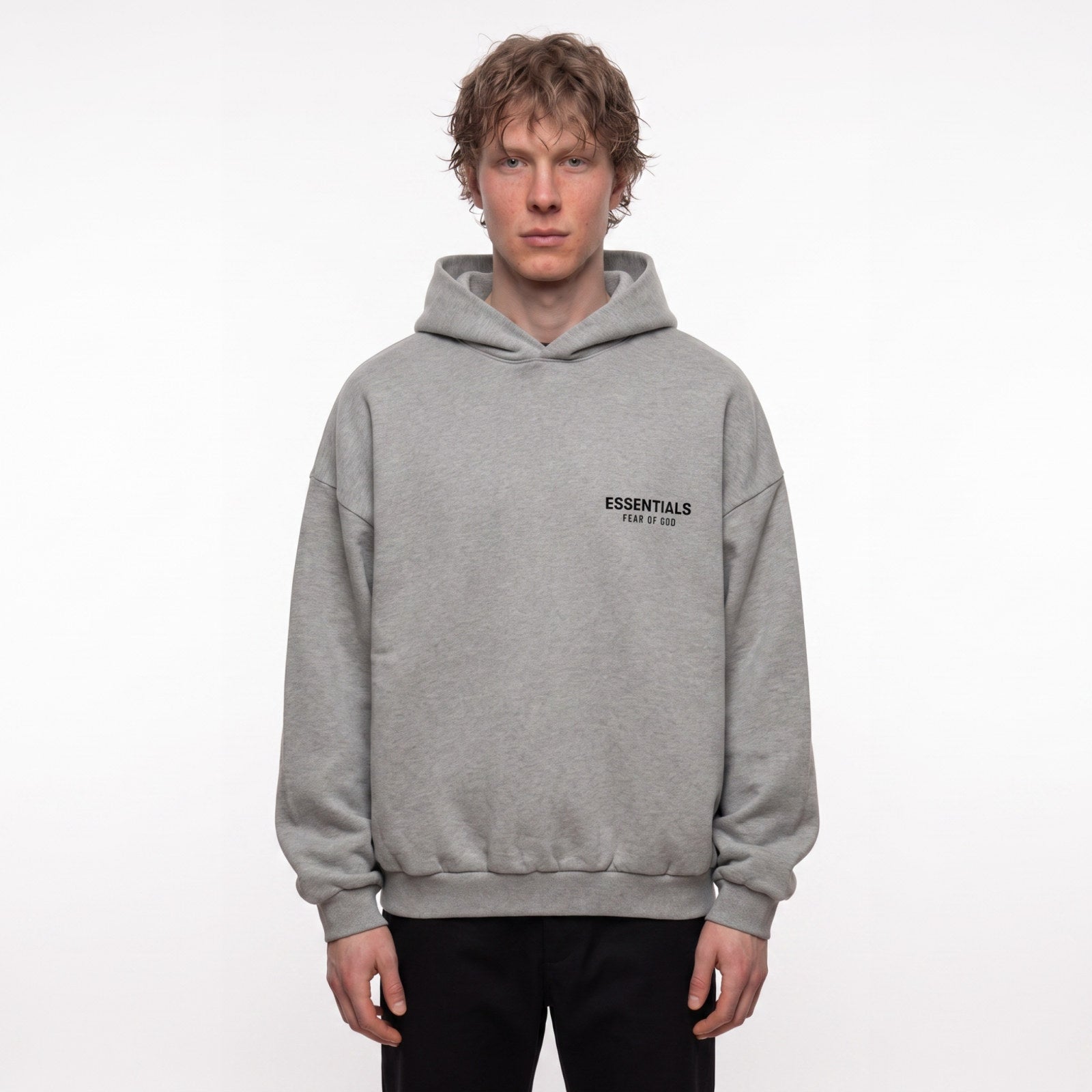 Fear of God Essentials S24 Fleece Hoodie Light Heather Grey 192HO246258F ADONIO