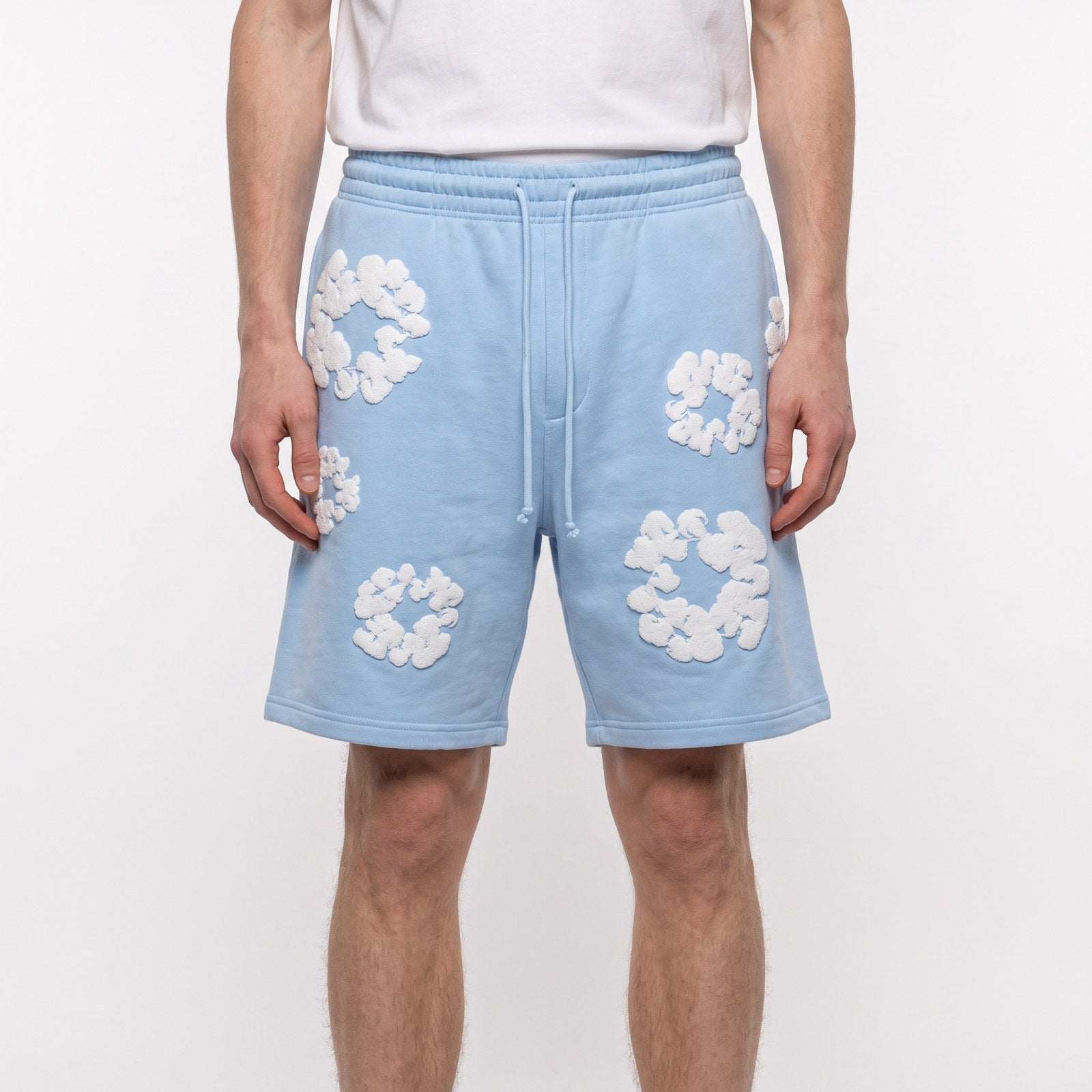 oblečení Denim Tears The Cotton Wreath Sweatshorts Powder Blue ADONIO