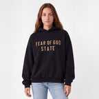 Fear of God Essentials Hoodie FW24 Black Yellow State ADONIO