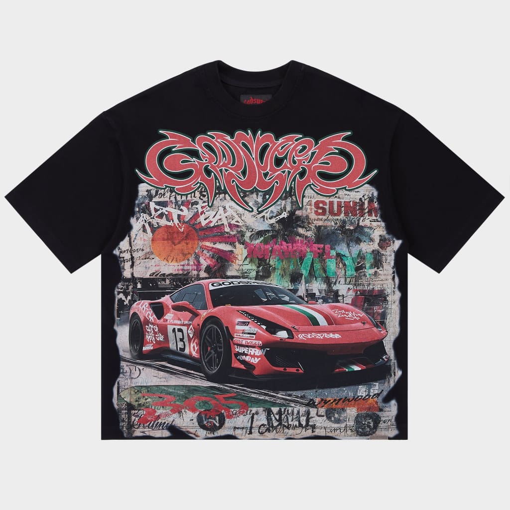 tričko Godspeed 305 Superrun Tee Black INS-6EC6C12BCA ADONIO