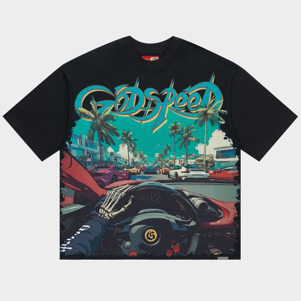 tričko Godspeed Power Steering Tee Black INS-1D5F62F250 ADONIO