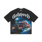 tričko Godspeed Interstate Fate Tee Black INS-0B0FB37700 ADONIO