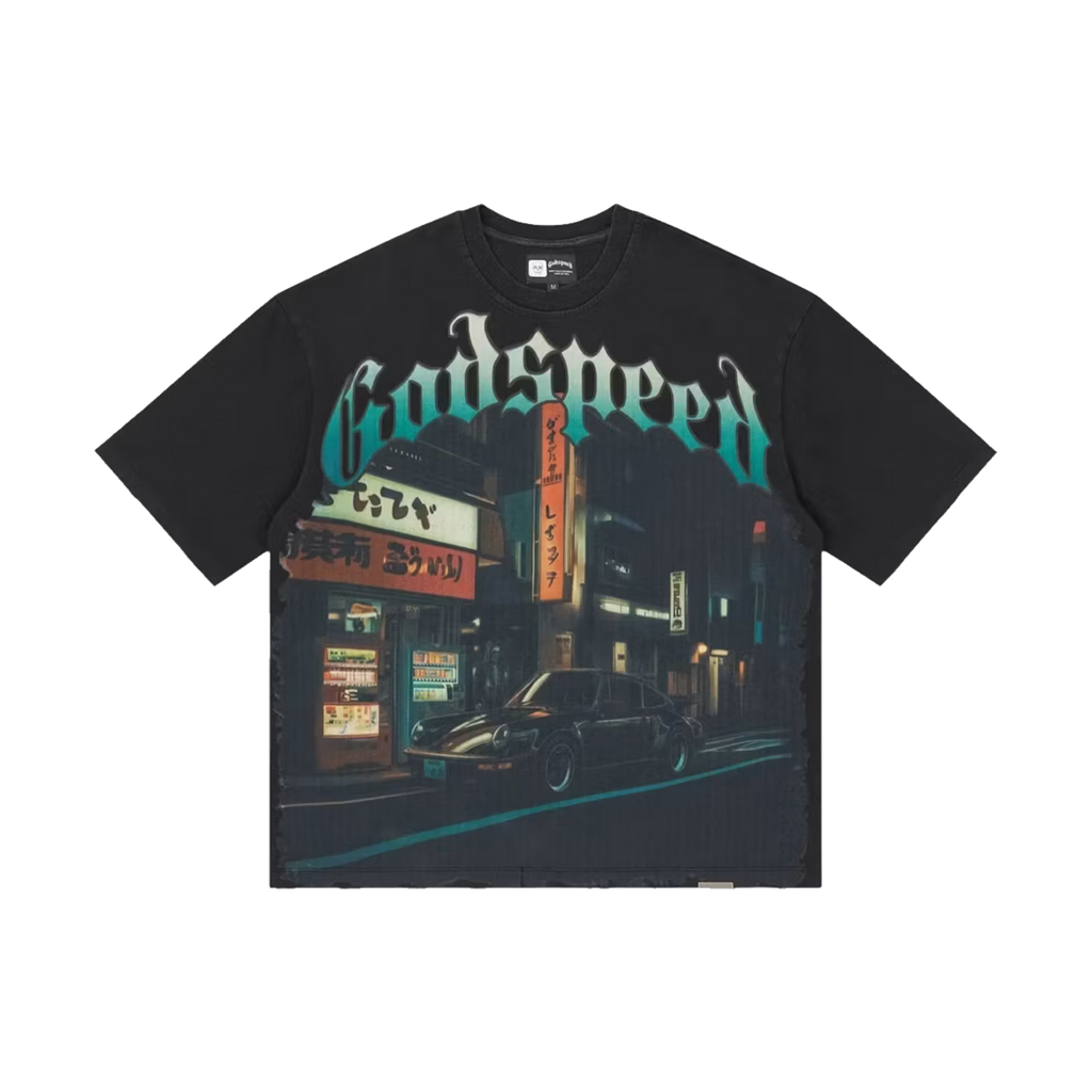 tričko Godspeed Pit Stop Tokyo Tee Black INS-3ED56161F5 ADONIO