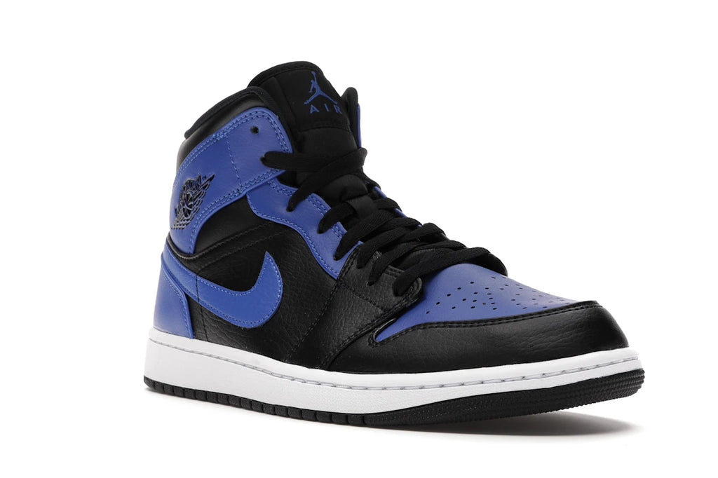Jordan 1 Mid Hyper Royal Tumbled Leather