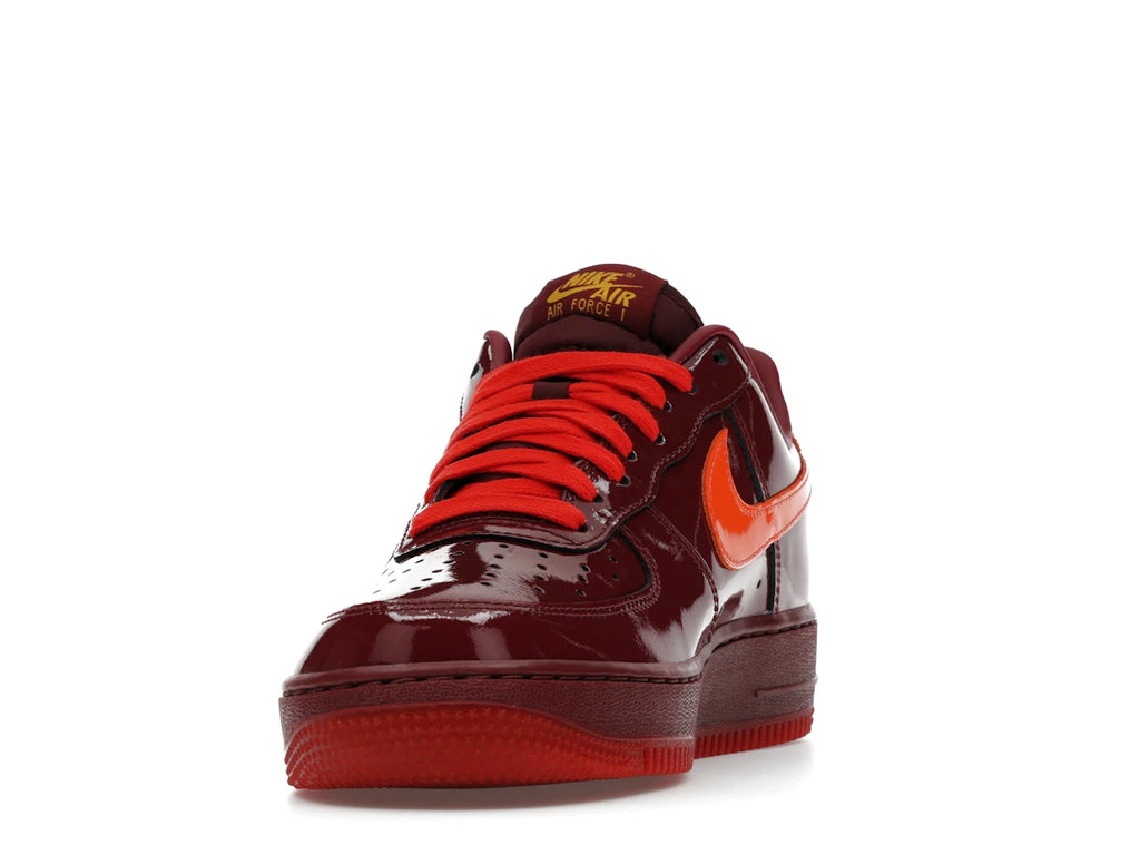 tenisky a boty Nike Air Force 1 Low Patent Leather Dark Team Red Safety Orange ADONIO