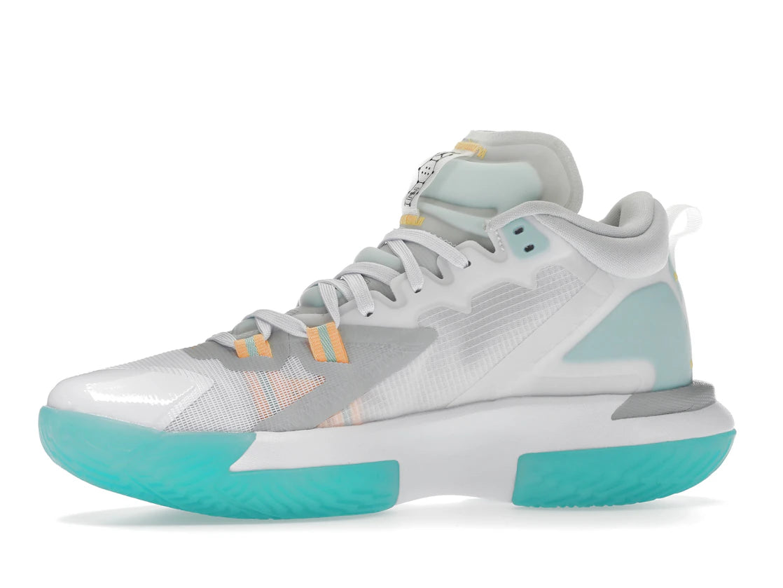 Jordan Zion 1 White Dynamic Turquoise